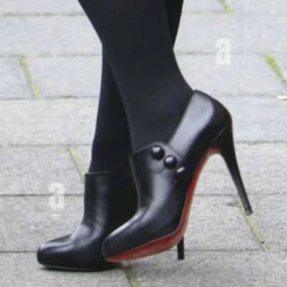 s-l400.jpg Christian Louboutin Leather Button Ankle Boots main image 2